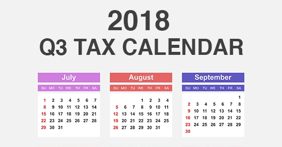 2018 tax calendar